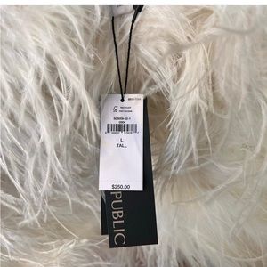New, with tags, banana republic, ostrich feather top